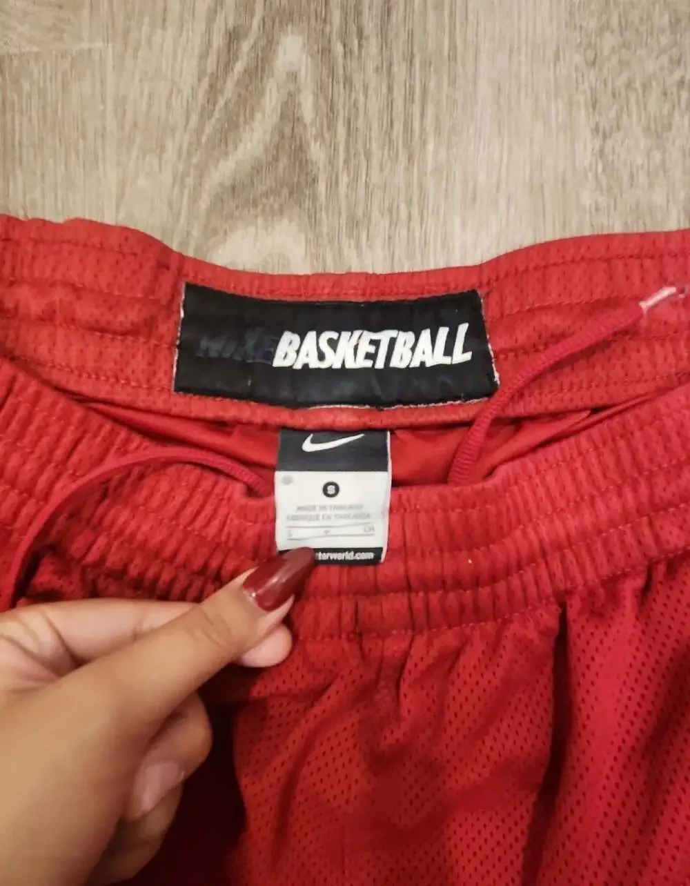Nike Basketball Red and Black Mesh Athletic Shorts